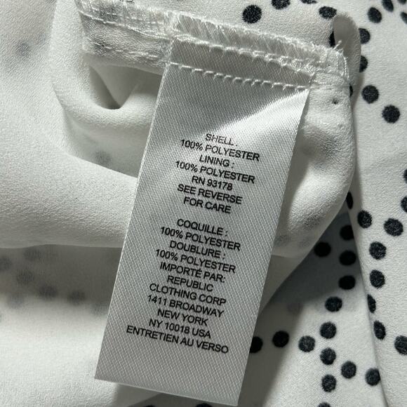 Tahari Women's Sleeveless V-Neck Polka Dot Geometric Dressy Blouse S Small New - Picture 10 of 10